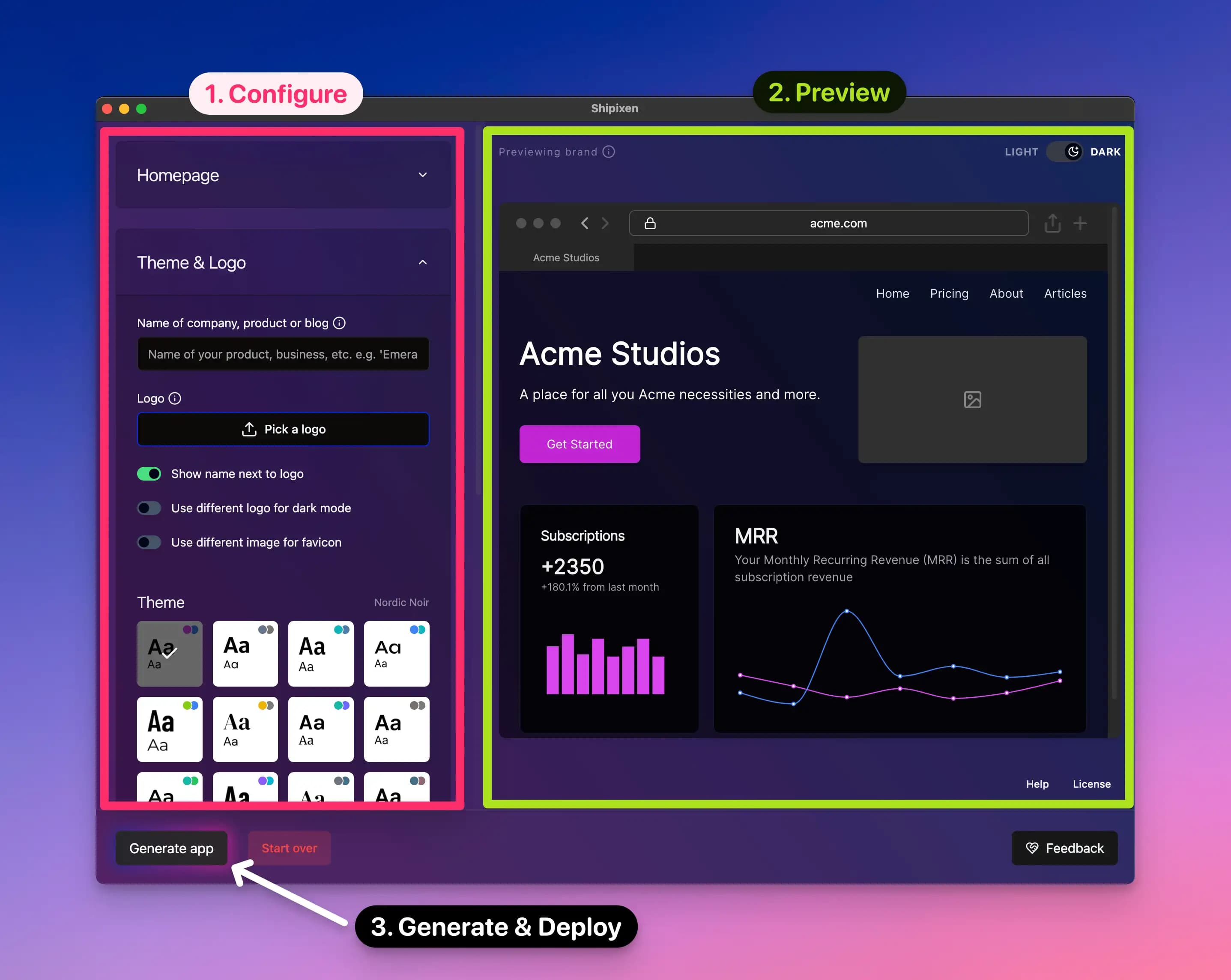 Shipixen Website Configuration Overview