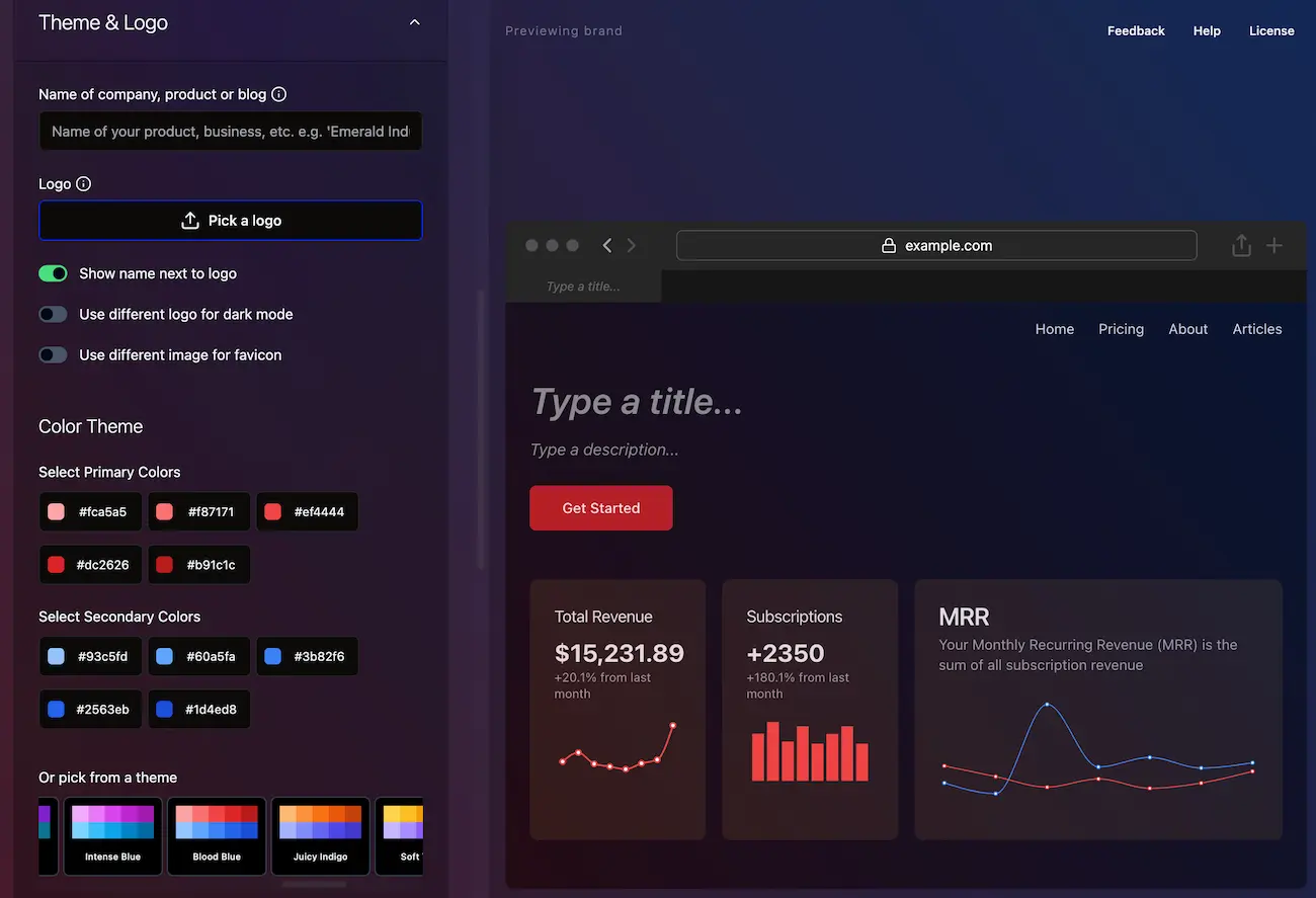Shipixen customize theme