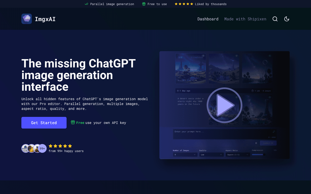 Pro Image Generation Interface