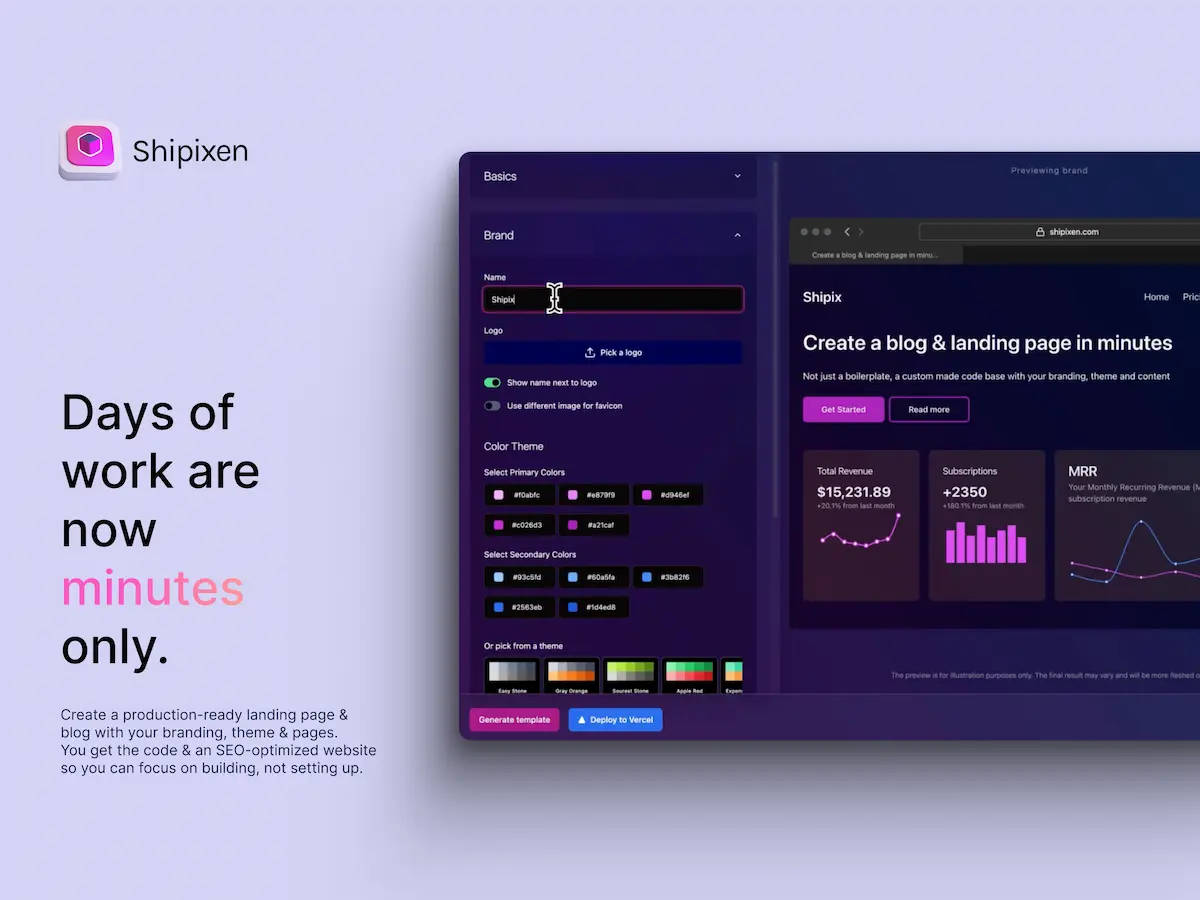 Shipixen web preview